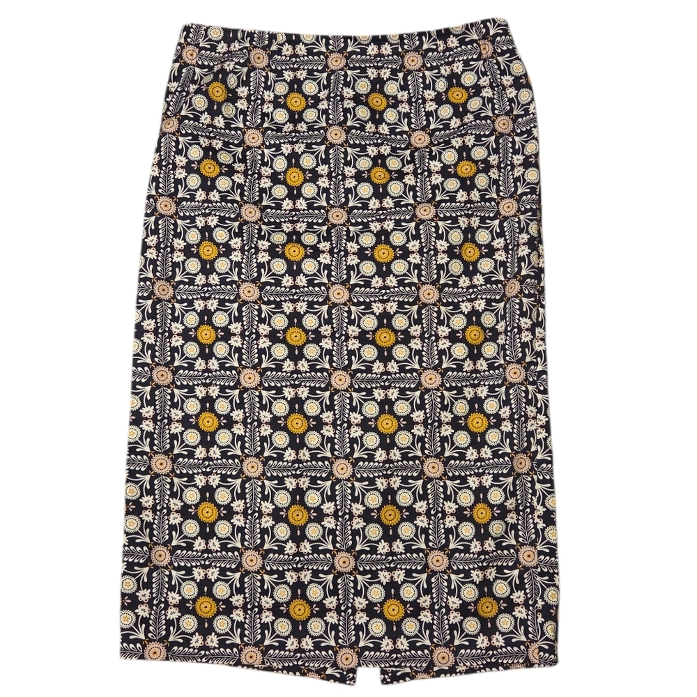 Boden Tile Print Boho Geometric Pencil Skirt Multicolor Women's Size 10‎ - Picture 2 of 10